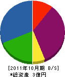 田伏石材商店 貸借対照表 2011年10月期