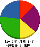 久保田セメント工業 貸借対照表 2010年3月期