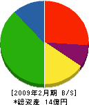 松田屋 貸借対照表 2009年2月期