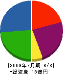 愛媛シールド工業 貸借対照表 2009年7月期