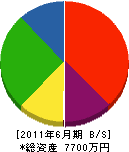 東川設備 貸借対照表 2011年6月期