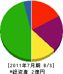 小俣木材 貸借対照表 2011年7月期