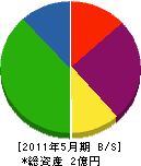 今井土建 貸借対照表 2011年5月期