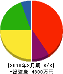 福井フラワーガーデン 貸借対照表 2010年3月期