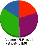 佐藤塗装工業所 貸借対照表 2008年7月期
