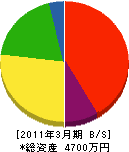 福井フラワーガーデン 貸借対照表 2011年3月期