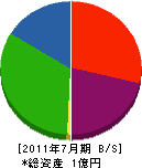 須田建設 貸借対照表 2011年7月期