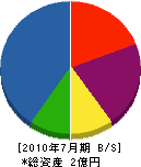 小見川建設 貸借対照表 2010年7月期