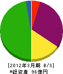 日本観光開発 貸借対照表 2012年3月期