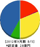 塚本工務店 貸借対照表 2012年9月期