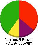 寺＊硝子サッシセンター 貸借対照表 2011年5月期