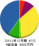 関西通信建設 貸借対照表 2012年12月期