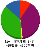 藤本工業 貸借対照表 2011年5月期