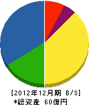 松本ガス 貸借対照表 2012年12月期