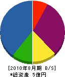 横山電気 貸借対照表 2010年8月期