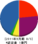 野沢土建 貸借対照表 2011年9月期
