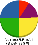 金沢ケーブルテレビネット 貸借対照表 2011年3月期