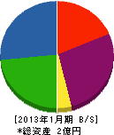 横浜ダイワ 貸借対照表 2013年1月期