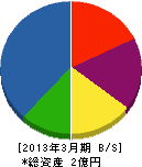 亀井ブルドーザー工事 貸借対照表 2013年3月期