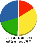 前田緑化園 貸借対照表 2012年8月期