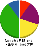会津水道工業所 貸借対照表 2012年3月期