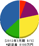 角田産業 貸借対照表 2012年3月期