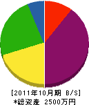 千葉建設 貸借対照表 2011年10月期