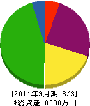 花井商事 貸借対照表 2011年9月期