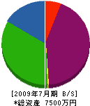 豊浦板金工業 貸借対照表 2009年7月期