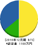大橋組 貸借対照表 2010年12月期