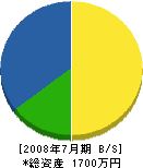 武井土建 貸借対照表 2008年7月期