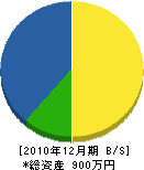 橋本組 貸借対照表 2010年12月期