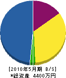 加世田建設 貸借対照表 2010年5月期