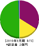 辻岡組 貸借対照表 2010年8月期