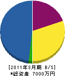 高山電工 貸借対照表 2011年3月期