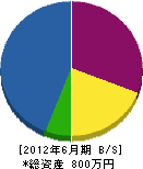 関西ビル管理サービス 貸借対照表 2012年6月期