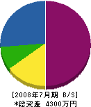 倉昌 貸借対照表 2008年7月期