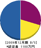 沢藤土木 貸借対照表 2009年12月期