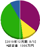 染川木工所 貸借対照表 2010年12月期