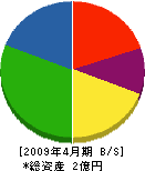 広川電気水道工業 貸借対照表 2009年4月期