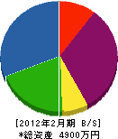 井関商会 貸借対照表 2012年2月期