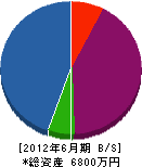 岡崎造園 貸借対照表 2012年6月期