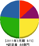 丸江産業 貸借対照表 2011年3月期