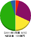 千葉ニュータウンセンター 貸借対照表 2011年3月期