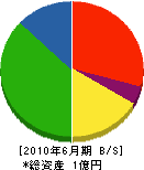 福田石材工業 貸借対照表 2010年6月期