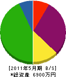 森田塗装工業 貸借対照表 2011年5月期