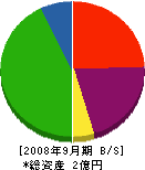中央テレビ共聴 貸借対照表 2008年9月期