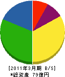 新潟綜合警備保障 貸借対照表 2011年3月期
