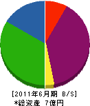 花菱塗装技研工業 貸借対照表 2011年6月期