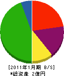 ハヤシ商事 貸借対照表 2011年1月期